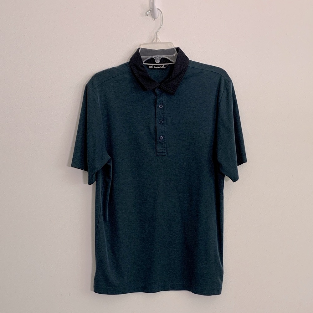 TRAVIS Mathew Dark Teal/Black Polo Shirt